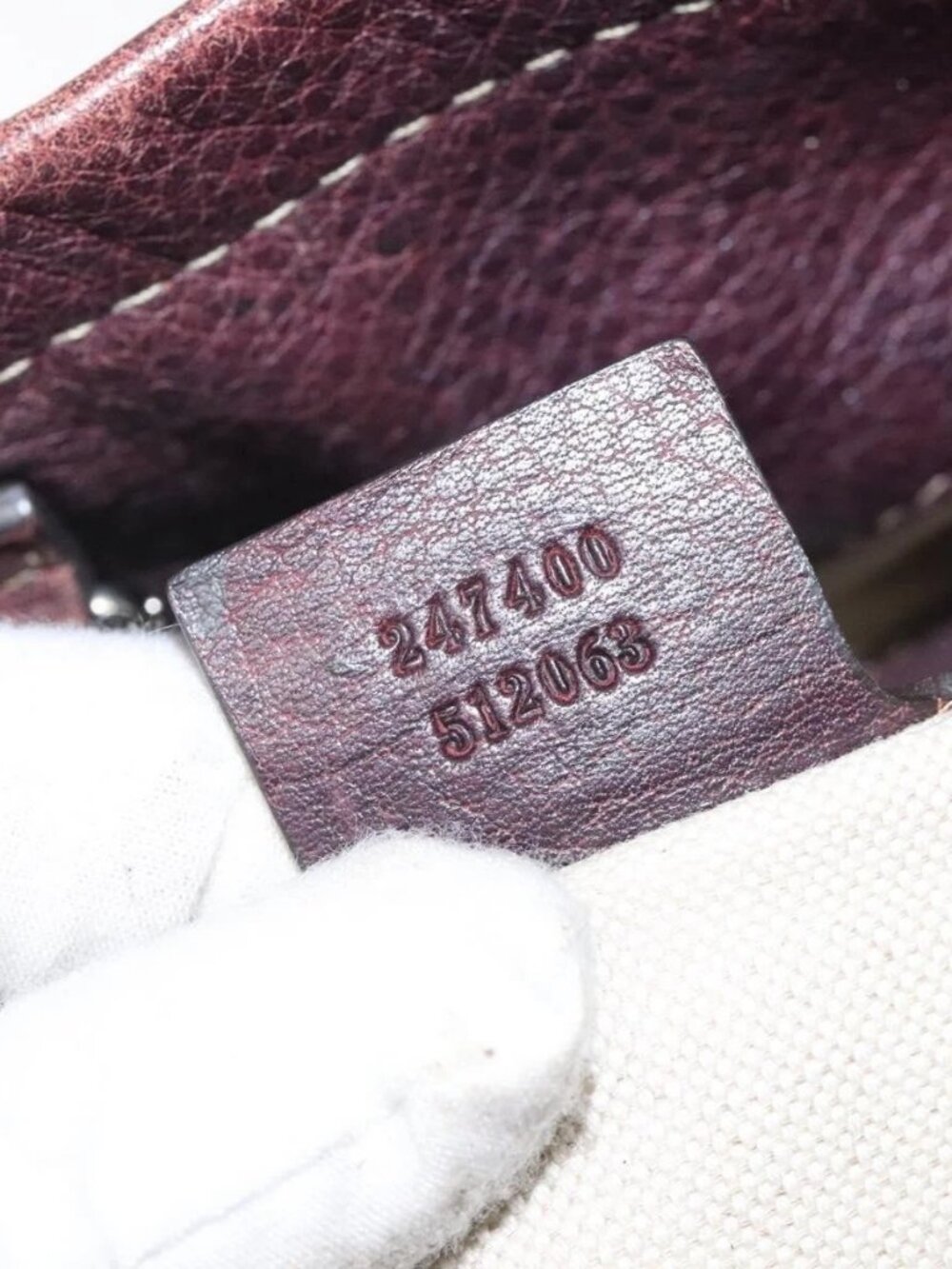 GUCCI Shoulder Bag Leather Brown Silver 247400 - Picture 10 of 16